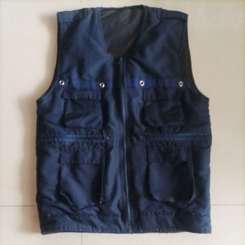 ROMPI MOTOR EMPAT KANTONG DEPAN NAVY DARK BLUE BIRU TUA UKURAN L BEKAS