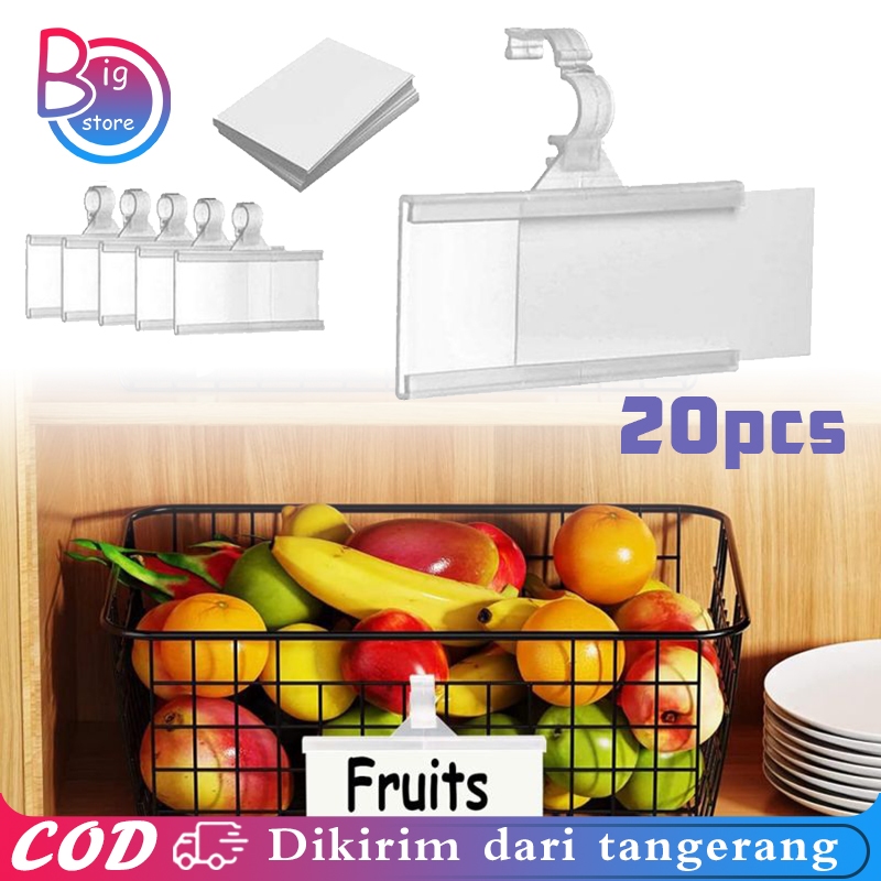 

Price Label Holder 20pcs Label Harga Mika Minimarket Price Tag Label Holder Label Display Harga Tag Harga