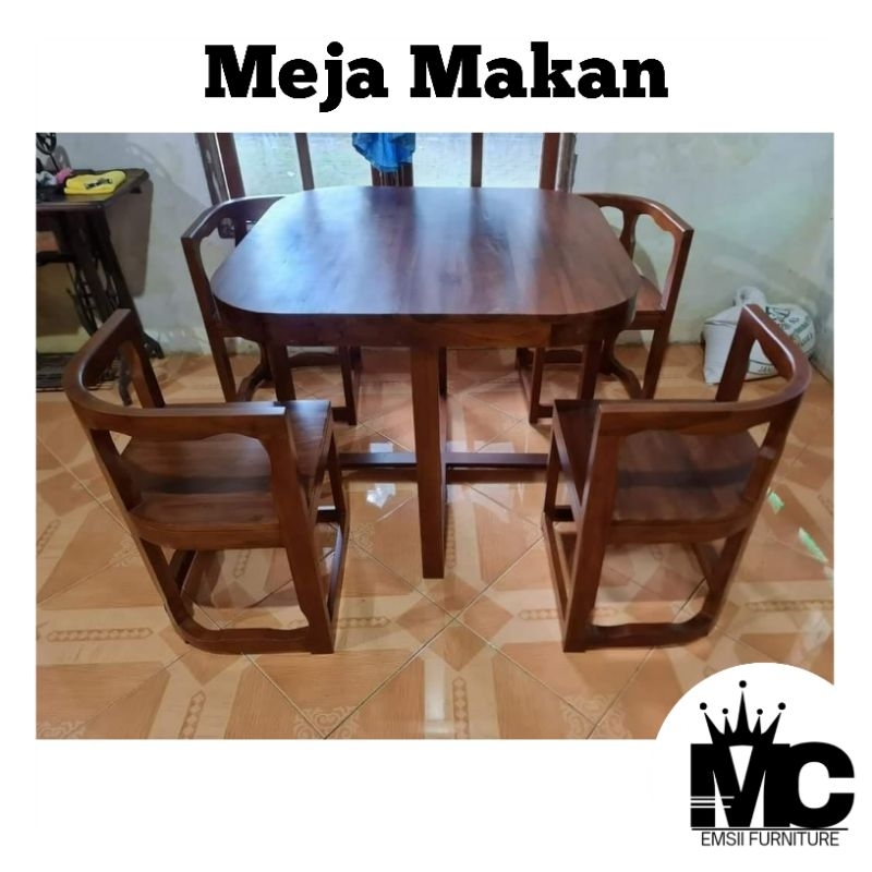 Meja Makan Minimalis 4 Kursi Meja Makan Jati Meja Makan Oval Jati