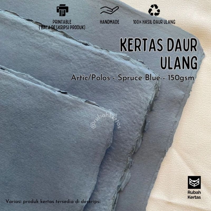 

Kertas Daur Ulang Warna Spruce Blue 150 gsm