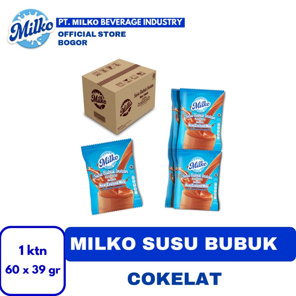 

MILKO SUSU BUBUK INSTANT RASA COKLAT 60 X 39 GR