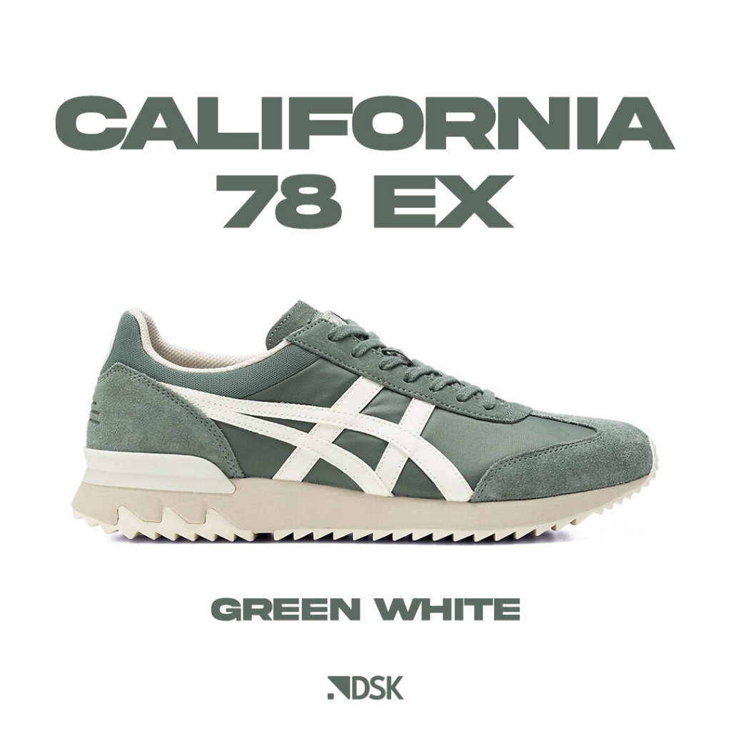 Onitsuka Tiger California 78 EX Green WHite 100% Original Sneakers Casual Pria Wanita Sepatu Ori Mur