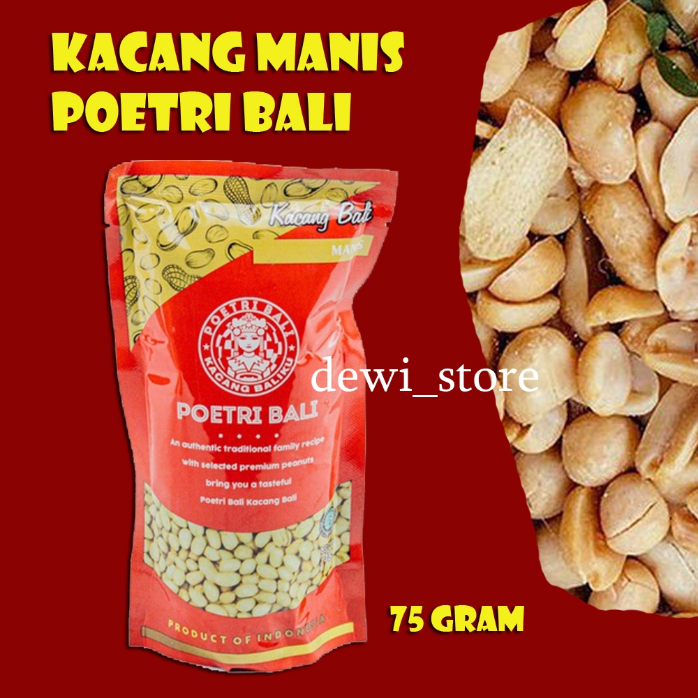 

Kacang Poetri Bali Manis 75gram / Kacang Manis Poetri Bali / Kacang Varian Manis Khas Bali / Kacang Khas Bali / OLEH-OLEH KHAS BALI