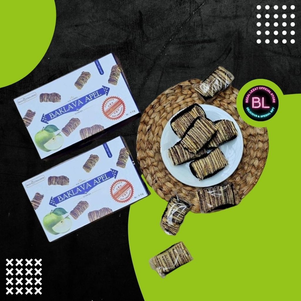 BAKLAVA APEL SNACK KEKINIAN ENAK MURAH MANIS Oleh-oleh khas Malang - Batu