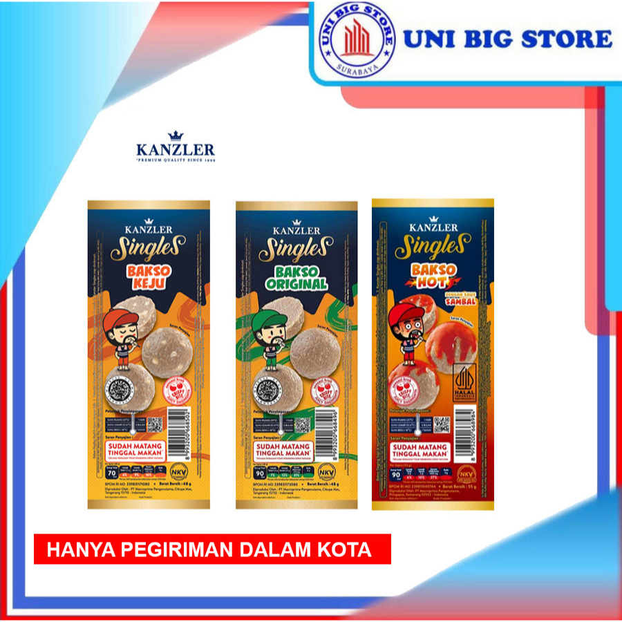 

Kanzler Singles Bakso Siap Makan Original Cheese 48 gr Meatball