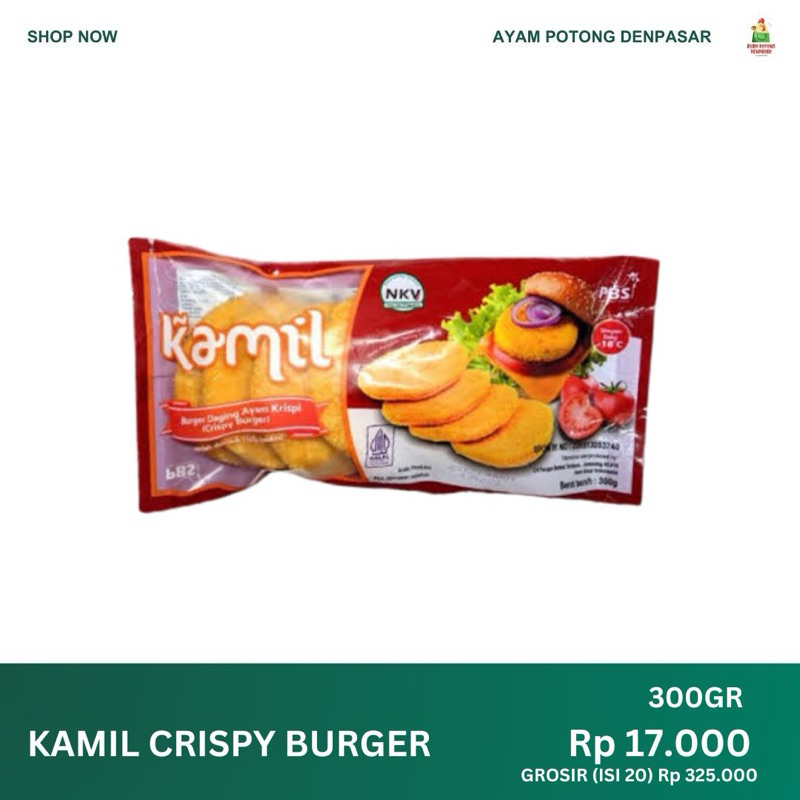 

kamil chicken crispy burger 300gr || blueband || burgen bun