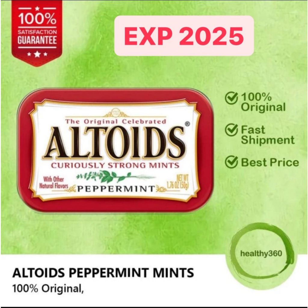 

Altoids Curiously Strong Mints Candy 100gr dan 50gr Made In USA