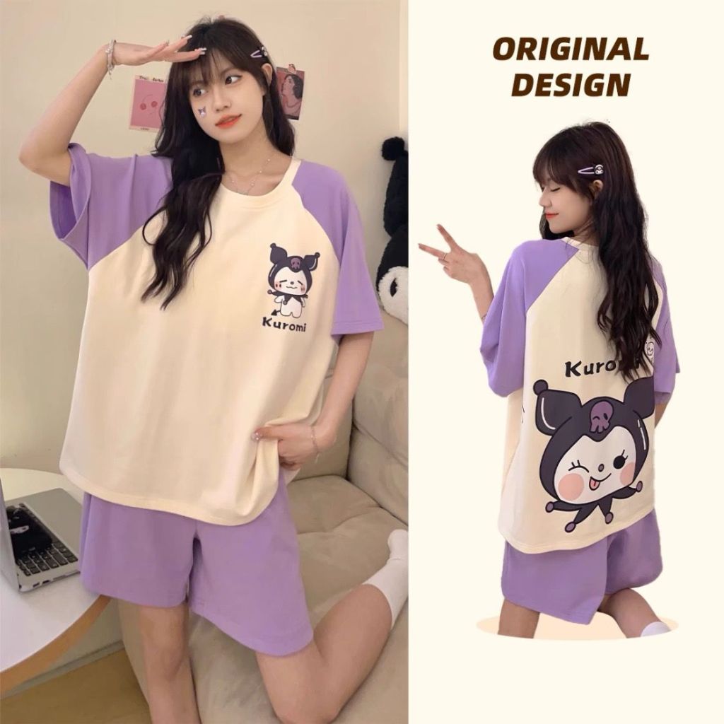 PP49 BAJU TIDUR BAHAN KAOS PIYAMA WANITA JUMBO BAJU TIDUR WANITA JUMBO