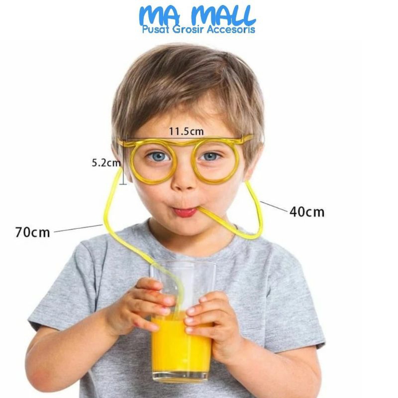 Sedotan Kacamata A79 Sedotan Minuman Bentuk Kacamata