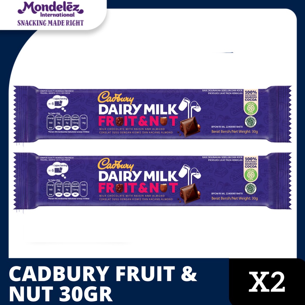 

Cadbury Fruit Nut 3Gr twinpack