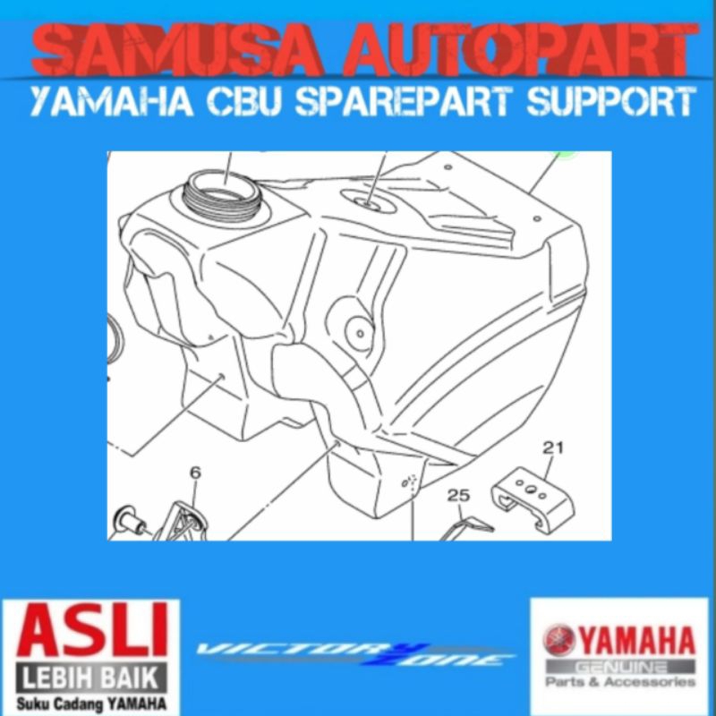 FUEL TANK COMP / TANGKI BENSIN YZ125 YZ125X YZ250 YZ250X ORIGINAL BCR-24110-00