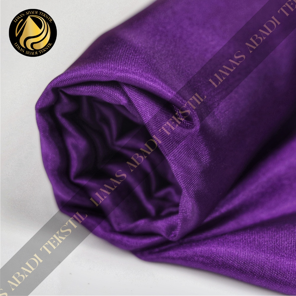 Kain Satin Polos Peles Veles PIRAMIDA (Warna Violet Ungu)-kain bendera,rompi,furing serbaguna,umbul"