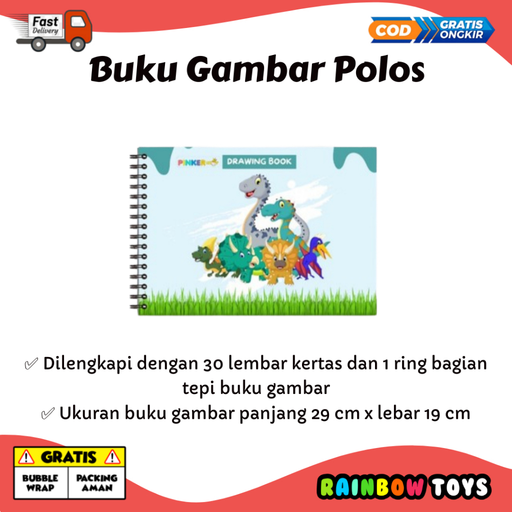 

Mainan Edukasi Anak Drawing Book A4 Karakter 30 Lembar