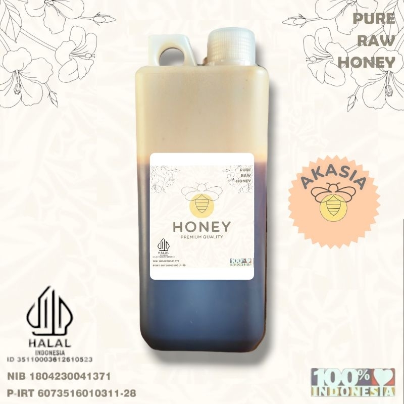 

Madu Asli 100% - Madu Murni Nektar Akasia 1 Kg - Pure Natural Raw Honey