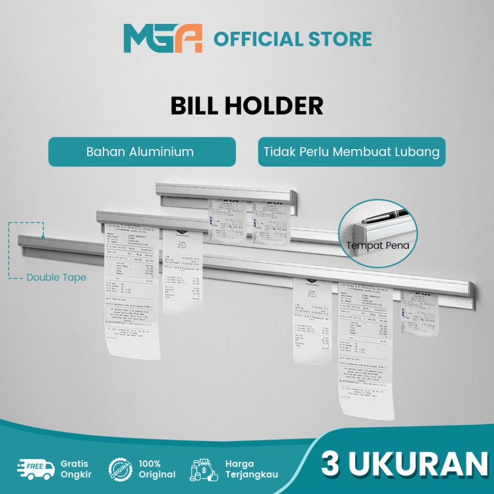 

ART D94G BILL HOLDER CAPITAN NOTA STAINLESS RECEIPT HOLDER PENJEPIT KERTAS BON BILL