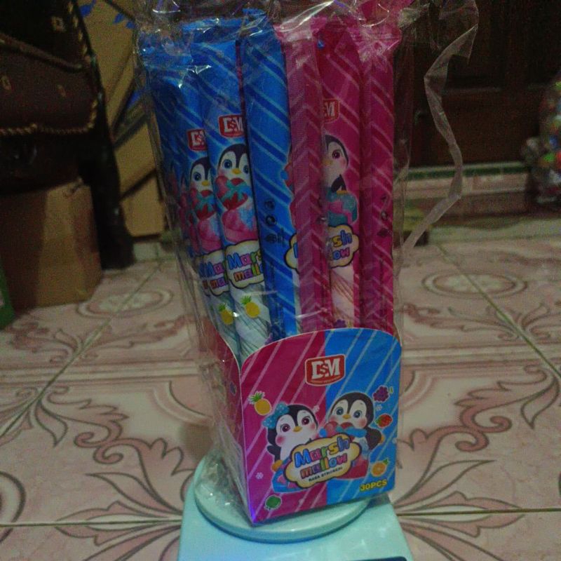 

PERMEN MARSHMALLOW PINGUIN 1 PAK ISI 30 PCS RASA STOBERI