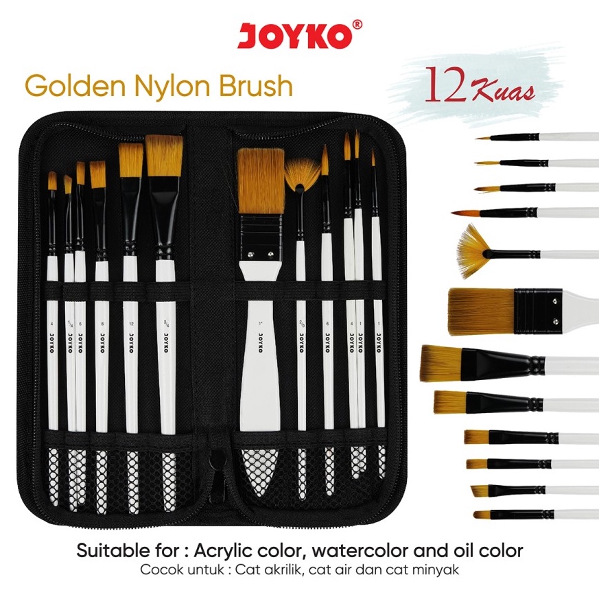 

KODE L2Y3 Brush Kuas Cat Air Lukis Acrylic Joyko BRS18