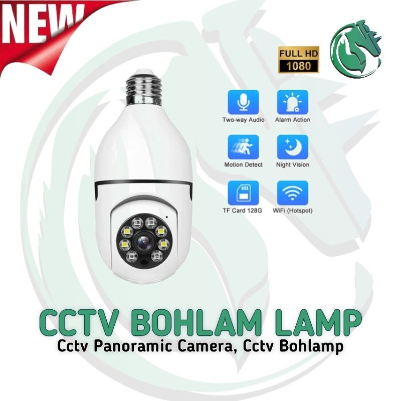 IP CAMERA CCTV BULB WIFI PANORAMIC PANORAMA CAMERA CCTV LAMPU BOHLAM -