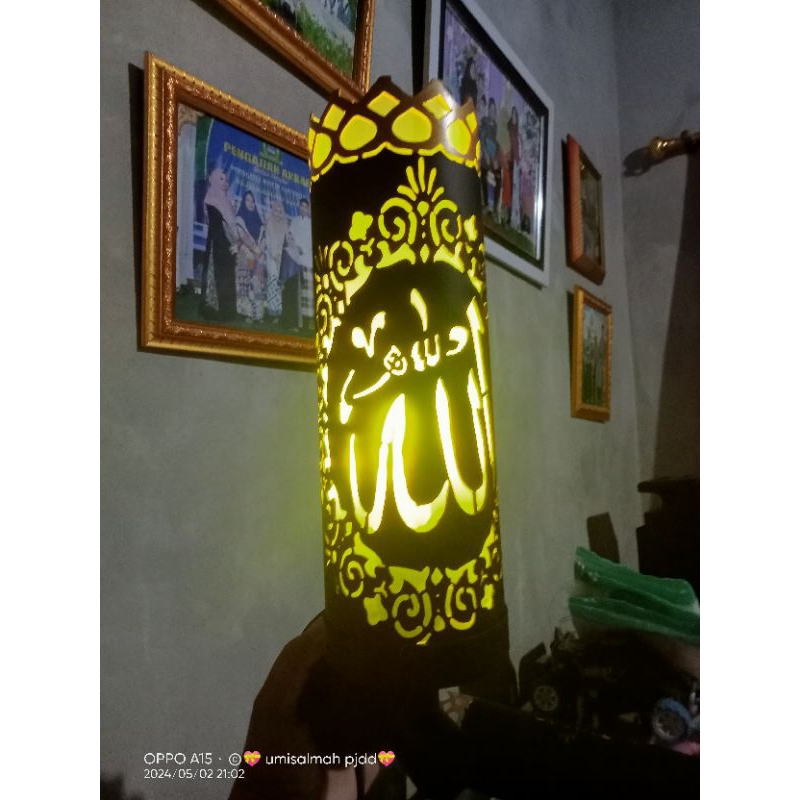LAMPU HIAS DINDING KALIGRAFI