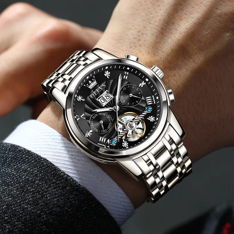 OLEVS Jam tangan automatic pria 2023 anti air ORI