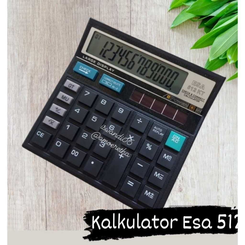 

Electronic Calculator / Kalkulator Esa 512 - Kalkulator 12 Digits Check dan Correct