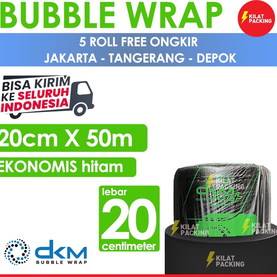 

Pabrik Resmi Bubble Wrap Ekonomis Hitam 2CM X 5M Tebal Plastik Bubblewrap Roll