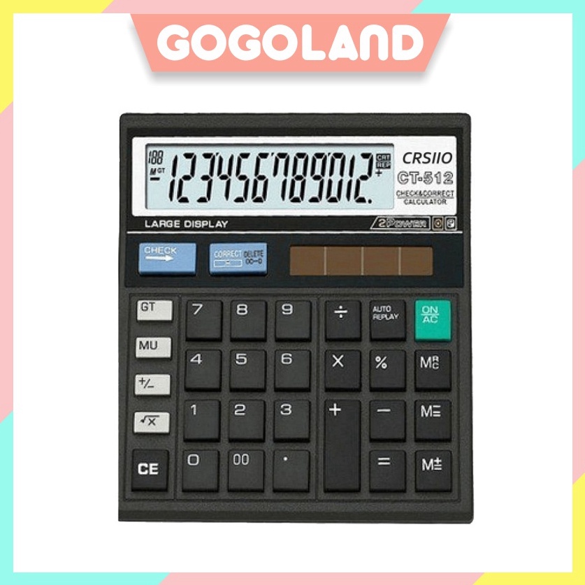 

Paket Terbaru Gogoland 12 Digit Kalkulator Check Kakulator Dagang Besar Calculator CT 512 MURAH S2