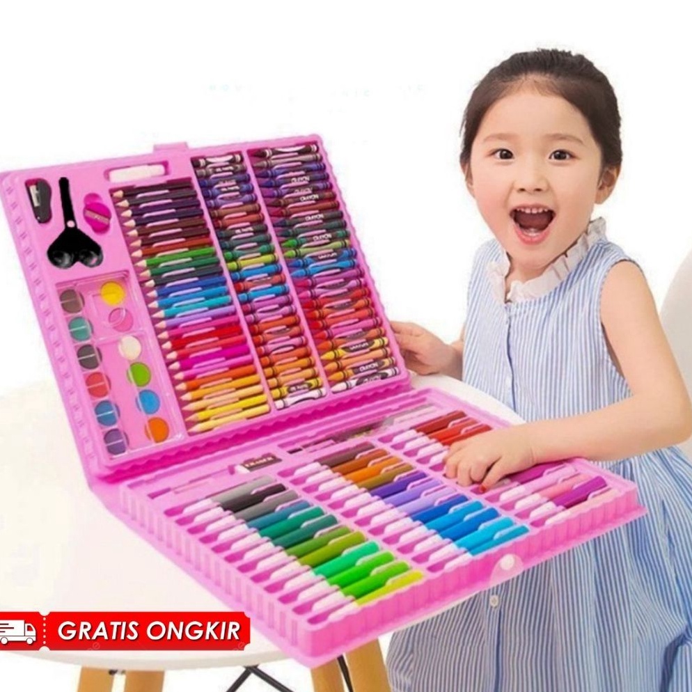 

KODE A8O7 crayon set 15pcs anak cat air mewarnai anak set gambar anak mengganbar anak pensil warna set