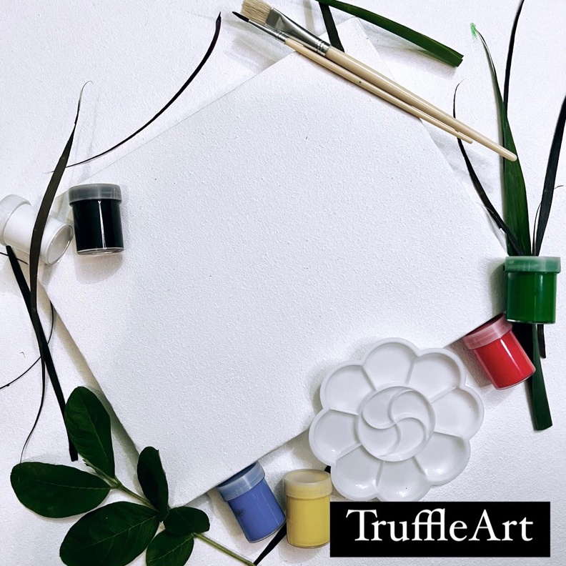 

ART B69I Paket Melukis Kanvas 3x4 Cat Akrilik Kuas Palet Lukis Paket Menggambar Hemat BY TruffleArt