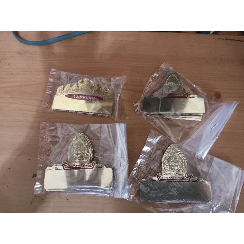 

20 Pcs...Papan Nama Siger Kosongan/ Nama Dada, Papan Nama Bandar Lampung