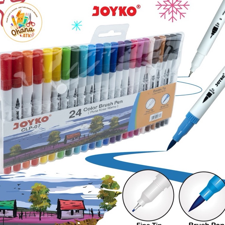 

ART T87K Color Brush Pen Pena Kuas Warna Joyko CLP7 24 Warna Color