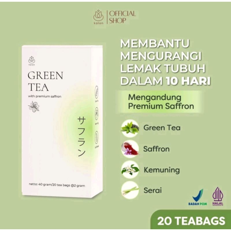 

Kalon Teh Hijau Premium Saffron | Teh Diet Detoks | Supelmen Diet | Pelangsing Herbal