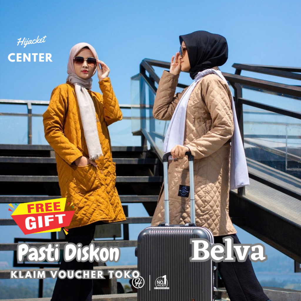 HIJACKET MUSLIMAH BELVA ORIGINAL GURANTEED JAKET MUSLIMAH PANJANG BISA COD