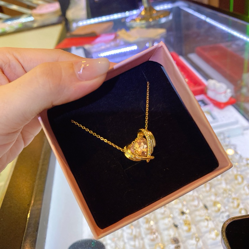 kalung titanium asli permara kuning love