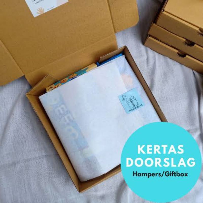 KERTAS DORSLAG PUTIH /KERTAS HAMPERS/KERTAS BINGKISAN/KERTAS BUNGKUSAN HAMPERS/DUSLAK ECER/WRAPING P