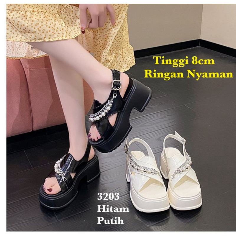 SANDAL WEDGES WANITA IMPOR  KOREA 3203