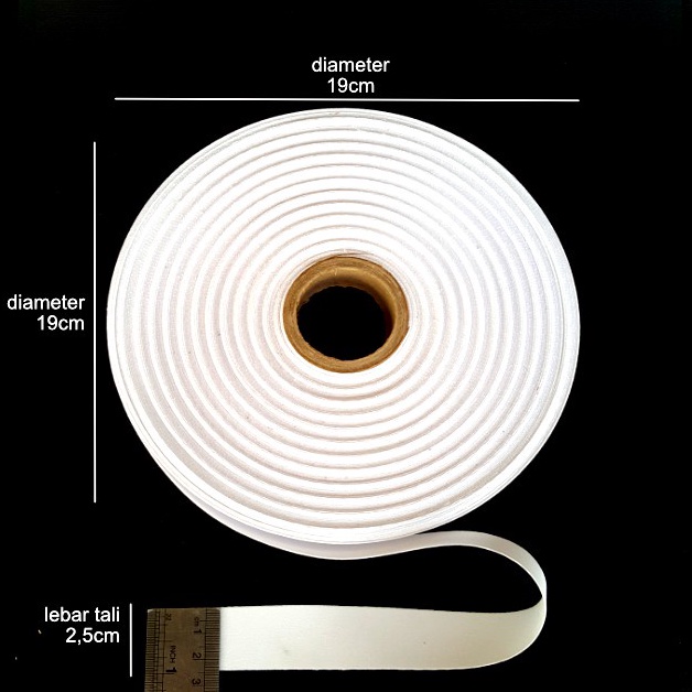 

KODE V6G Bahan Tali Tissue 25cm Lanyard Id Card Roll Bahan Tali Pita Tisue ID Card Sublim Printing Gantungan Id Card Tisu 25cm