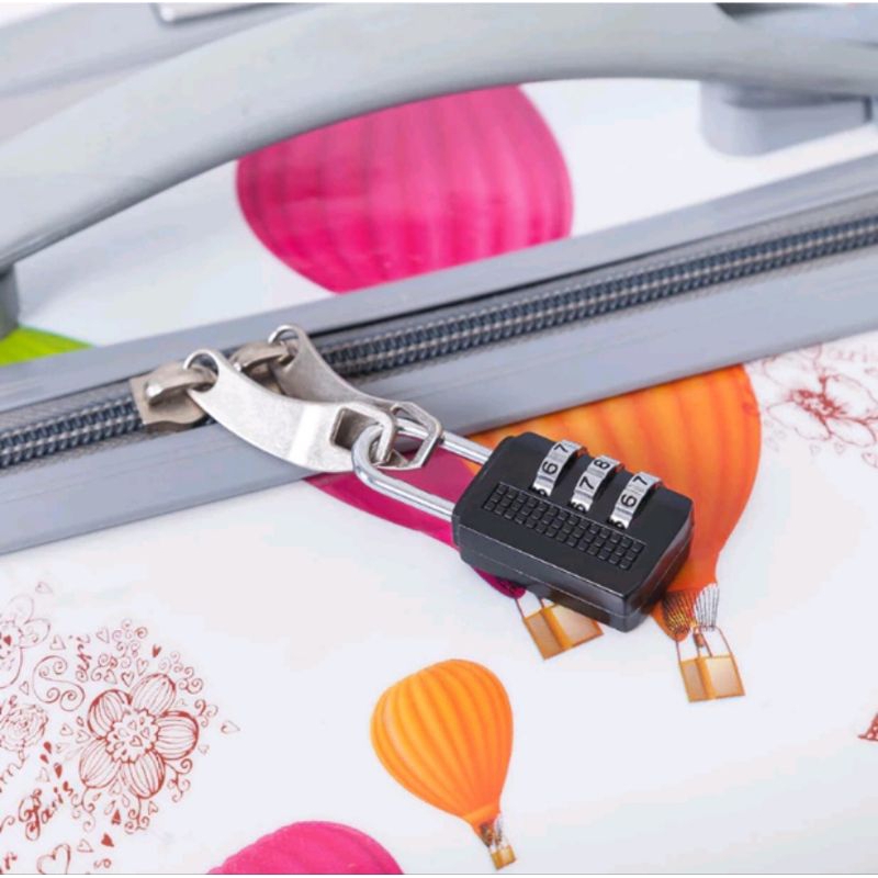 Diskon Gembok Koper Besar Kode 3 Digit Gembok Besi Premium Multifungsi Tas & Koper