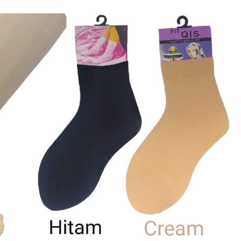 Kaos kaki Stocking pendek mata kaki Nylon lembut  transparan cream hitam wanita dewasa murah