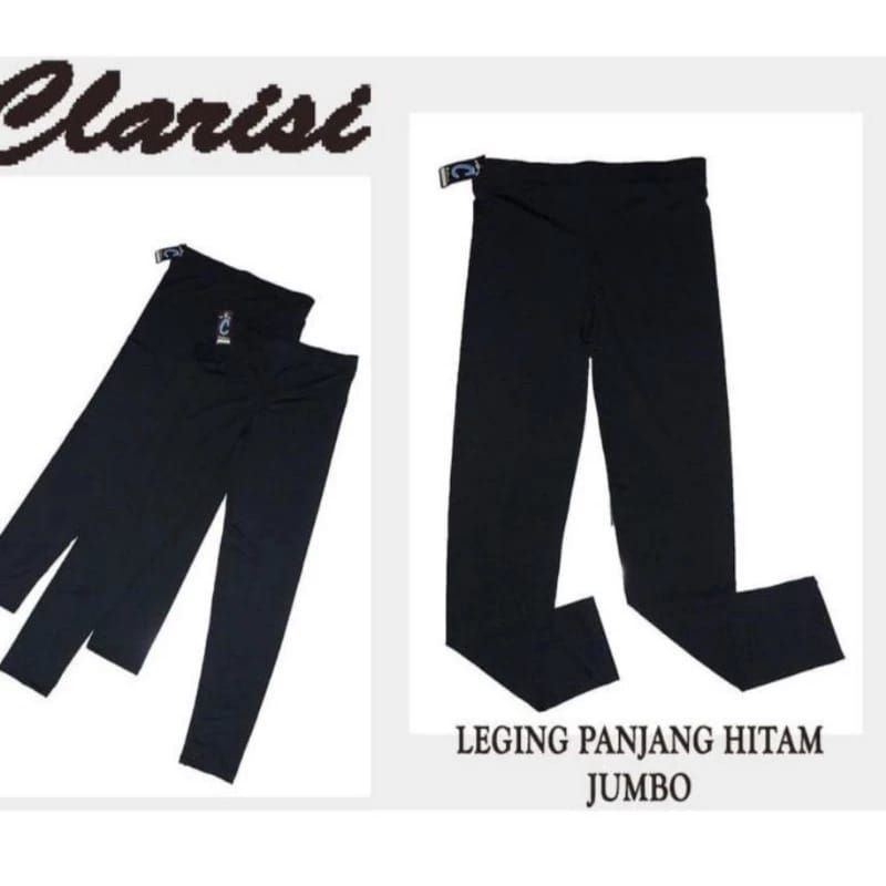 LEGGING MURAH CLARISI PANJANG DAN 7/8 BAHAN LICIN ADEM READY HITAM SAJA