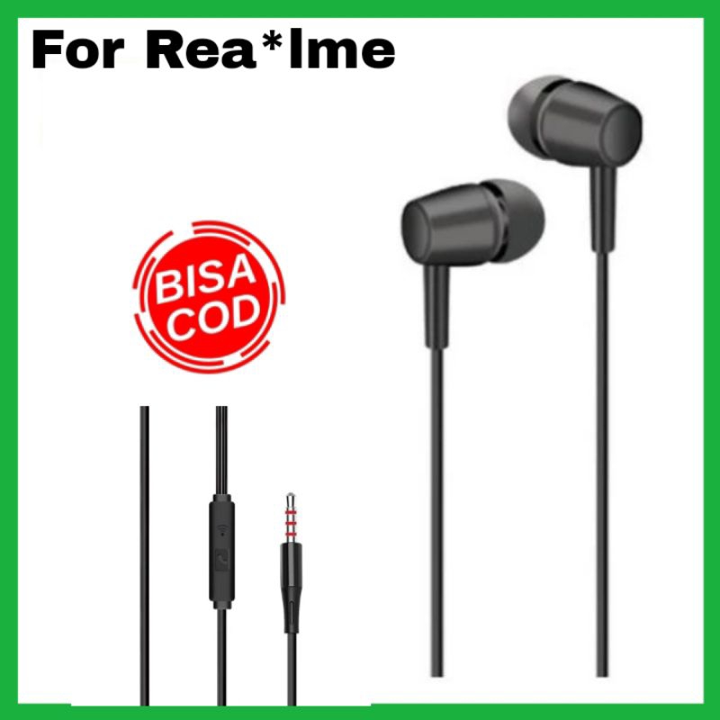 Headset Ori Realme C2 C3 C11 C12 C15 C17 C20 C1 Headset Original Realme Full Bass