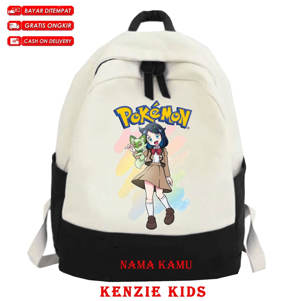 TAS BACKPACK ANAK SEKOLAH MOTIF POKEMON NEW HORIZON