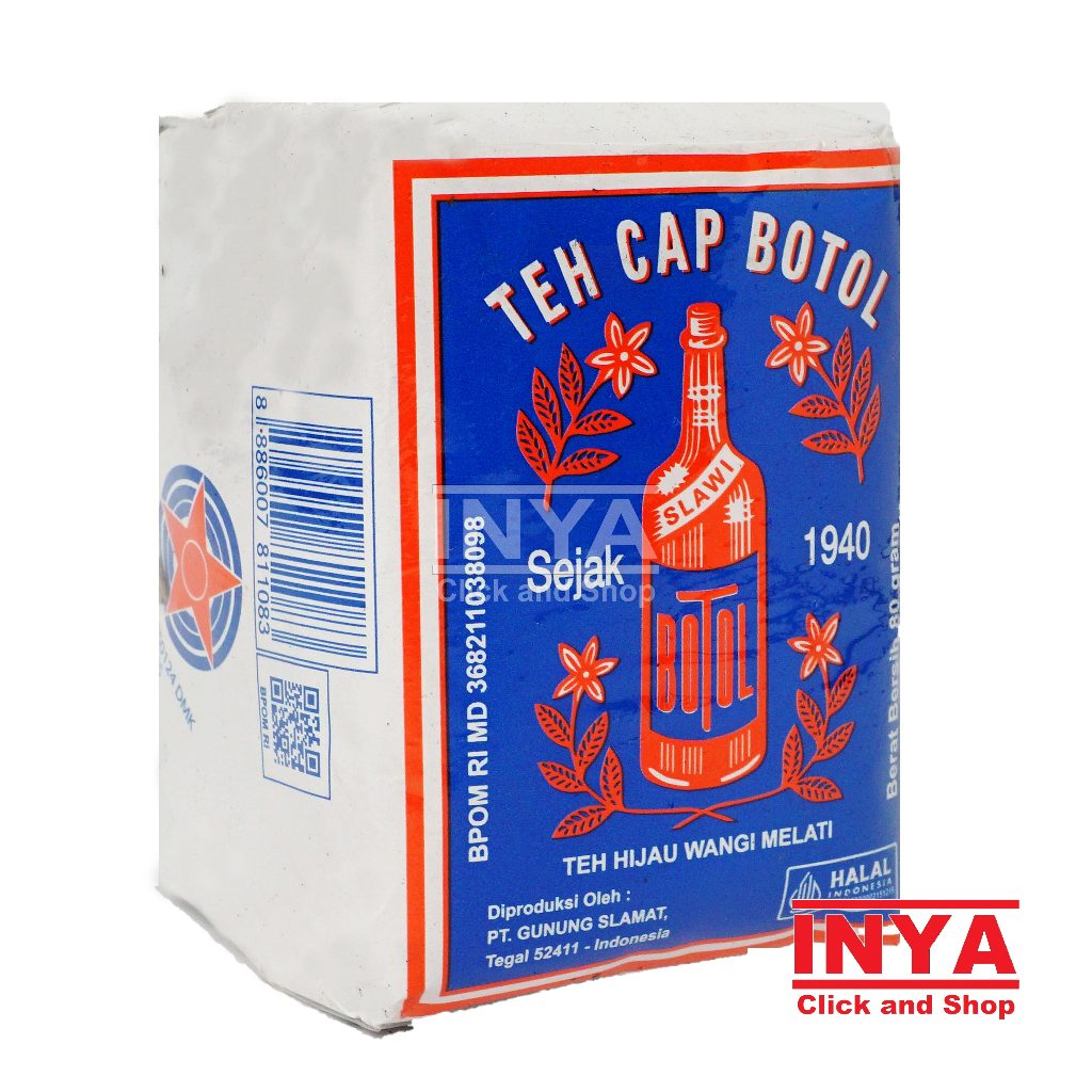 

Teh Cap Botol Teh Hijau Wangi Melati 80gr BIRU - Daun Teh Hijau - Tea