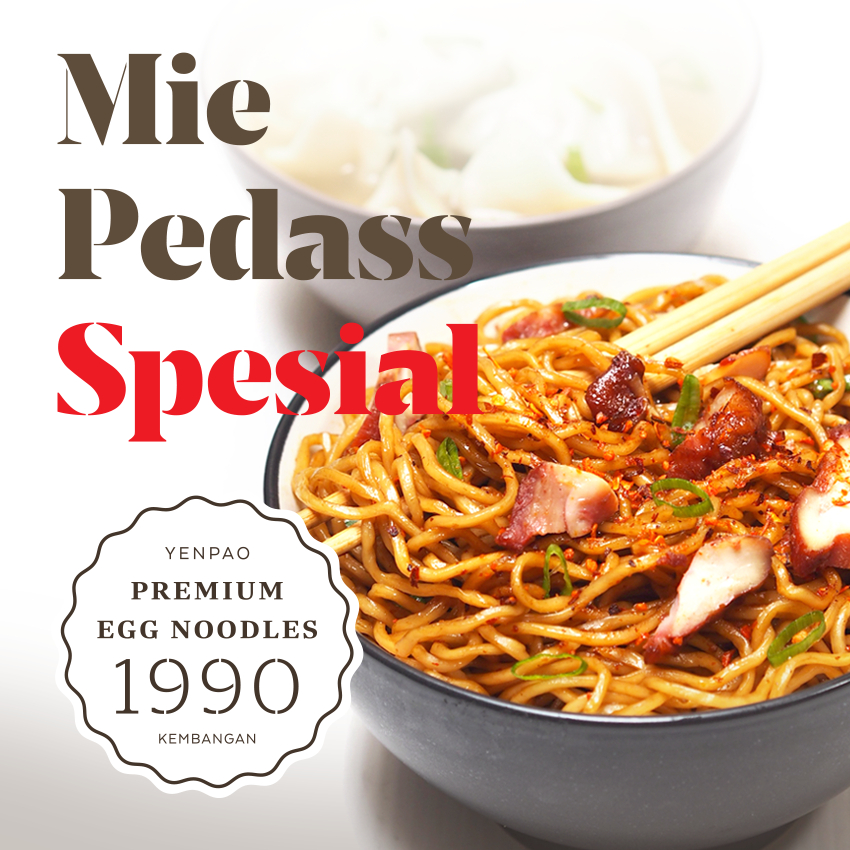 

Mie Pedas Spesial - Bakmi Pedas - Frozen - Mipolo by Yenpao - Halal