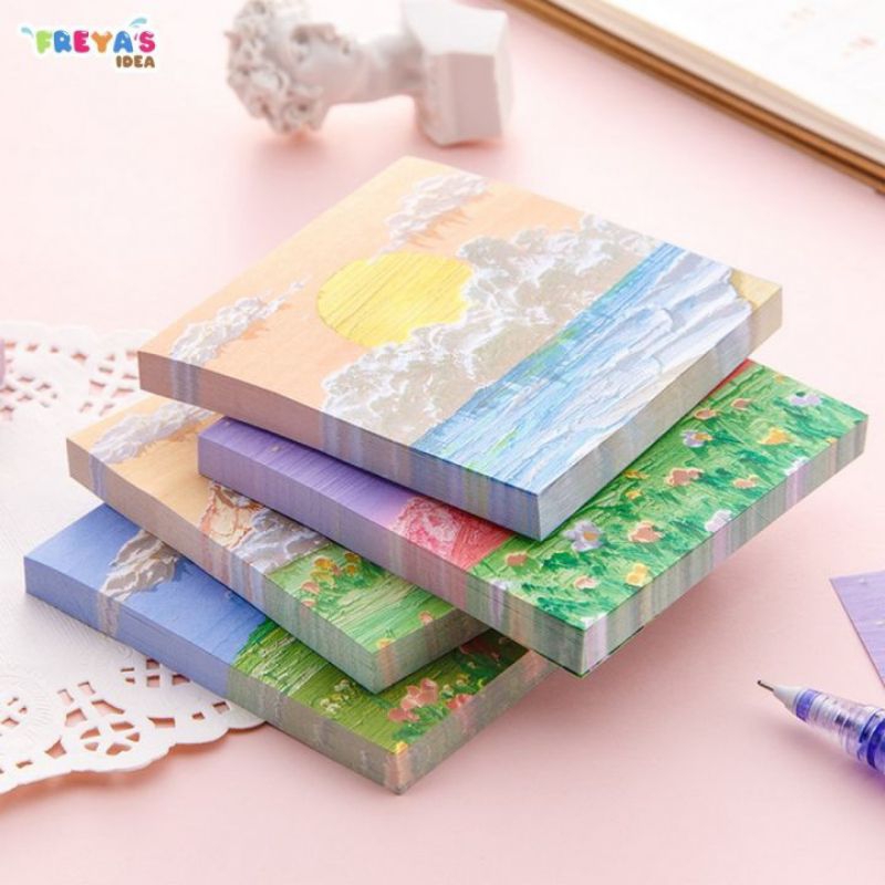 

FR-A37 Memo Tempel Aesthetic Sticky Notes Motif Alam Indah / Note Beauty nature / Memo Tempel Notes