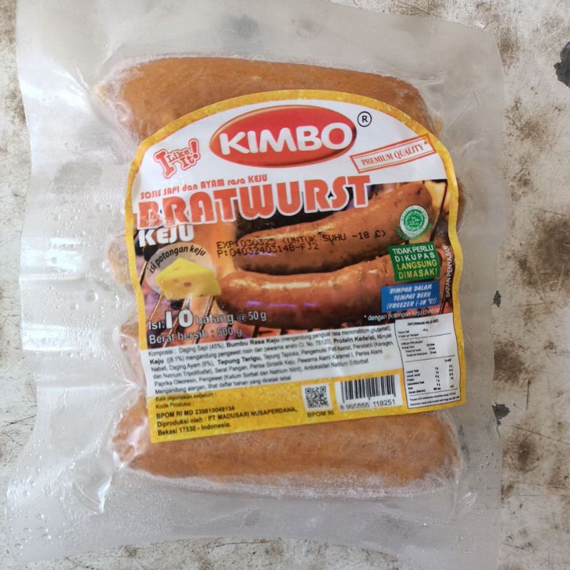 

kimbo keju bratwurst 500gr