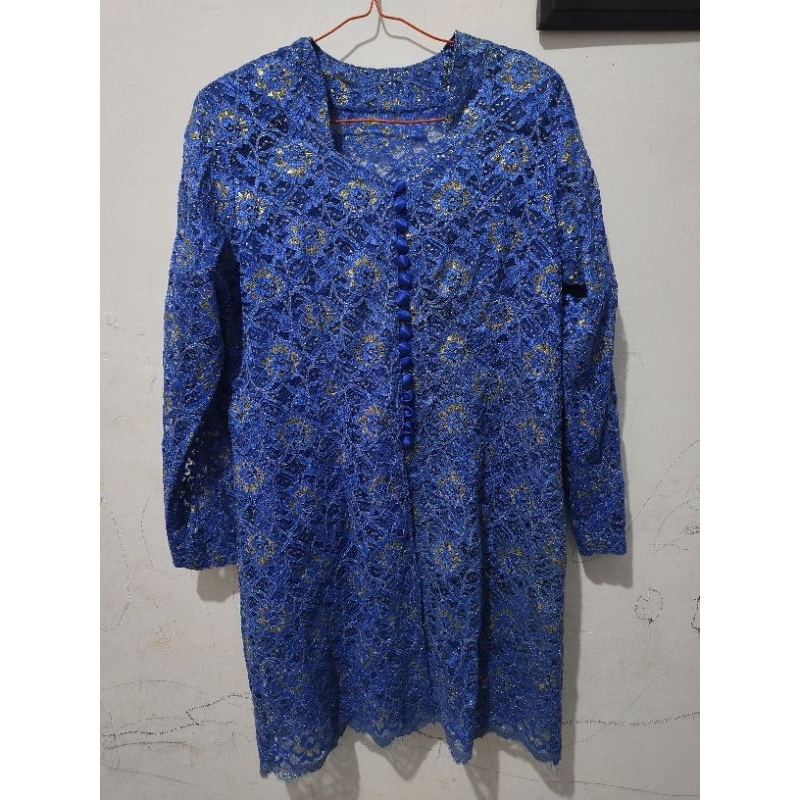 kebaya biru blao preloved