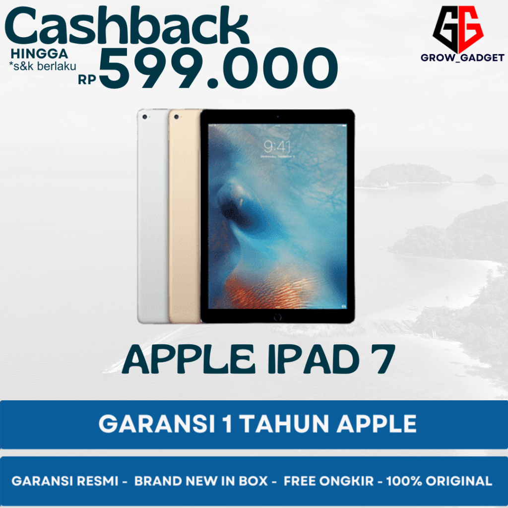 Apple iPad 7 128GB 32GB Wifi Cellular | Gen 7th Second Resmi