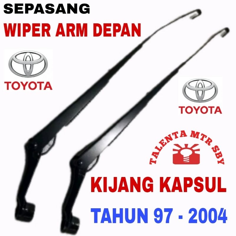 SEPASANG WIPER ARM DEPAN KIJANG 7K KAPSUL STANG GAGANG LGX KRISTA LSX LX SGX SX PICK UP DIESEL BENSI