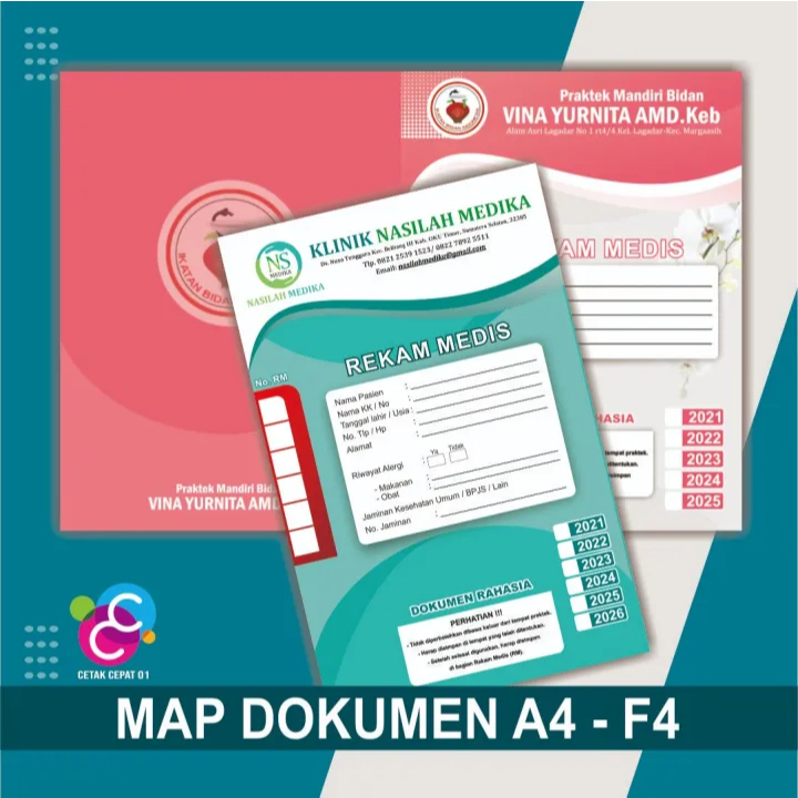 Custom MAP Dokumen Rahasia, MAP Rekam Medis Pasien, MAP Proposal, MAP Sertifikat